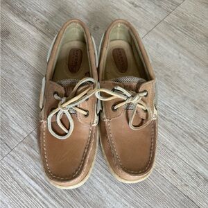 Sperry Brown Leather Boat Shoes - Womens